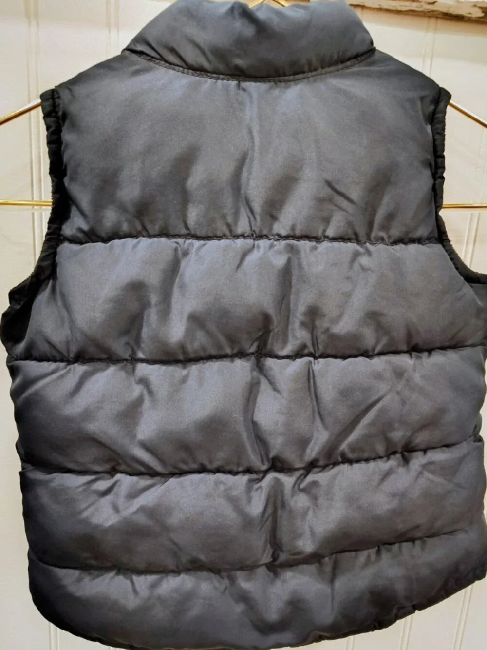 Old Navy Baby Toddler Navy Blue Puffer Vest, Fleece Lined, 12-18 Mo EUC